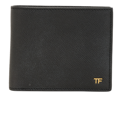 Tom Ford TF Logo Wallet, &pound;180, Accessories, Black, Leather, Front view
